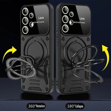 Renas Store Newface Samsung Galaxy S25 Ultra Kılıf Joy Lens Standlı Kapak - Kırmızı