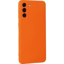 Renas Store Newface Samsung Galaxy S21 Plus Kılıf Nano Içi Kadife Silikon - Turuncu