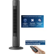 Zenwaya Store Sessiz Çalışan Kule Fan Uzaktan Kumandalı Geniş Açılı Salınım Özellikli Vantilatör