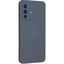 Renas Store Newface Vivo V23 5g Kılıf Nano Içi Kadife Silikon - Gri