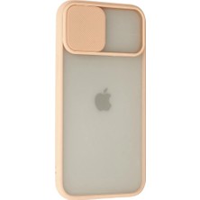 Renas Store Newface Iphone 12 Pro Max Kılıf Palm Buzlu Kamera Sürgülü Silikon - Pembe