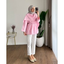 by Nursel Çiçek Kadın Trend Premium Pelerin Yaka Tunik