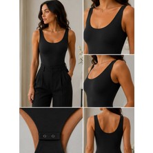 Thb.Edition Kadın U Yaka Çıtlıtlı Atlet Body