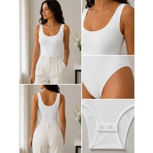 Thb.Edition Kadın U Yaka Çıtlıtlı Atlet Body