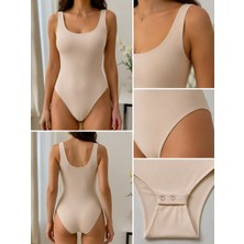 Thb.Edition Kadın U Yaka Çıtlıtlı Atlet Body