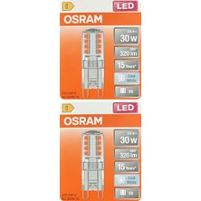 (2 Adet) Osram 2,6W (30W) 4000K (Ilık Beyaz) G9 Duylu LED Kapsül Ampul
