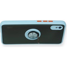 Renas Store Newface Xiaomi Redmi 9A Kılıf Montreal Yüzüklü Silikon Kapak - Buz Mavi