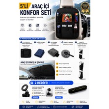 Pixue 5'li Profesyonel Araç Içi Konfor ve Bakım Seti Koltuk Arkası Organizer Oto Güneşlik Şemsiye Temizlik Fırçası