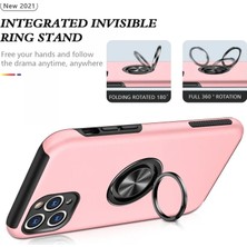 Renas Store Newface Iphone 11 Pro Max Kılıf Elit Yüzüklü Kapak - Pembe