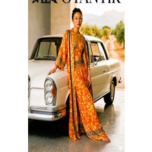 Fibula Royal Bohem ve Otantik %yüz Ipek Altın Varaklı Kimono Büstiyer Patolon 3 Set 36-46  Arasıuygundur