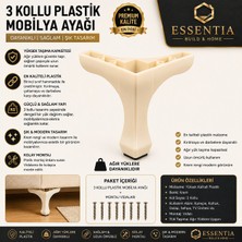ESBH  14 cm Plastik Baza Ayağı – Yüksek Dayanım Mobilya Ayağı (Koltuk & Baza)