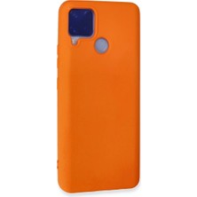 Renas Store Newface Realme C15 Kılıf Nano Içi Kadife Silikon - Turuncu