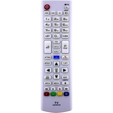 Renas Store Lg Uyumlu LED Tv Kumandası - Setting / Smart Key Tuşlu Beyaz Renk- AKB73975758