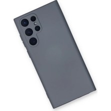 Renas Store Newface Samsung Galaxy S23 Ultra Kılıf Nano Içi Kadife Silikon - Gri