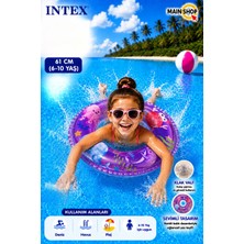 MAİN SHOP Intex Şeffaf Baskılı Çocuk Deniz Simidi 61 cm 6-10 Yaş - 3 Asorti Renkli Yüzme Simidi M-59242