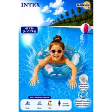 MAİN SHOP Intex Şeffaf Baskılı Çocuk Deniz Simidi 61 cm 6-10 Yaş - 3 Asorti Renkli Yüzme Simidi M-59242