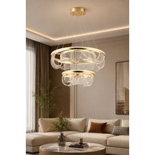 Taşcan Aydınlatma Cordoba Gold Sarkıt LED 2 Katlı Avize Modern Luxury Salon Yatak Odası Avize