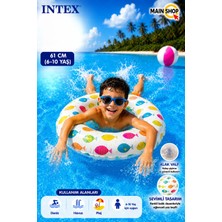 MAİN SHOP Intex Desenli Çocuk Deniz Simidi 61 cm Havuz Simidi 6-10 Yaş M-59241