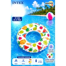 MAİN SHOP Intex Desenli Çocuk Deniz Simidi 51 cm Havuz Simidi 3-6 Yaş M-59230