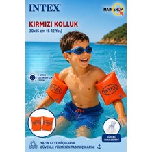 MAİN SHOP Intex Havuz ve Deniz Için Çocuk Kolluğu Kırmızı Şişme Kolluk 30X15 cm (6-12 Yaş) M-58641