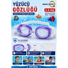 MAİN SHOP Intex Çocuk Yüzücü Gözlüğü - 3-8 Yaş Buğu Yapmaz Ayarlanabilir Havuz ve Deniz Gözlüğü M-55602