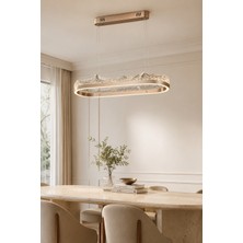 Taşcan Aydınlatma Toledo Bronz Sarkıt LED Avize Modern Luxury Salon Yemek Masası Üzeri Avize