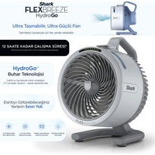 Shark Taşınabilir Buharlı Mini Fan  & Vantilatör Açık Gri Ton, Kablosuz Şarjlı Kullanım, 5 Hız, 150 ml Su Haznesi ve Dış Mekan Için Günlük Kullanıma Uygun Sessiz Kompakt Serinletici Fan