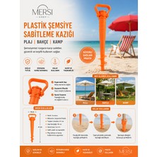 Mersi Shop Plastik Şemsiye Sabitleme Kazığı Plaj Bahçe Kamp Şemsiye Direği Tutucu