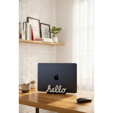 MEKTrend Hello Yazılı Retro Laptop Masaüstü Standı