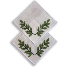 Agbtrend Kendin Tasarla - 2 Adet Çıtçıtlı Keten Kokteyl Peçetesi Tabanı 15X15CM
