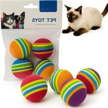 Die Grup Renkli Kedi Oyun Topları, 4'lü Sünger Set, Eğlenceli ve Hafif