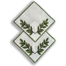 Agbtrend Kendin Tasarla - 2 Adet Çıtçıtlı Keten Kokteyl Peçetesi Tabanı 15X15CM