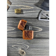 UltraMint Kişiye Özel Premium Deri Benzinli Çakmak, Şık ve Dayanıklı Tasarım