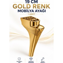 Nzb Mobilya Ayağı Şık Modern Dekoratif Kanepe Koltuk Dolap Ayağı 1 Adet 19 cm Altın