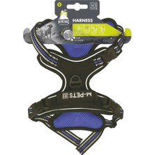 M-Pets Hiking Reflektörlü Soft Sırt Tasması Mavi M