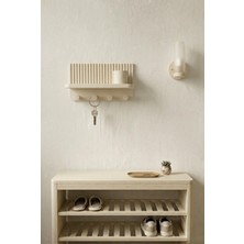 GIFT MALL Modern Duvar Rafı Anahtarlık - 4 Askılı Raf