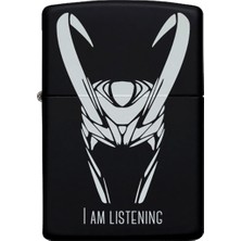 UltraMint Loki Desenli Kişiye Özel Isimli Siyah Metal Benzinli Çakmak