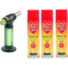 UltraMint Turbo Çakmak Pürmüz ve 3 Gaz ile Güçlü Alev Kaynağı
