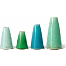 Warm Design Terra Cotta Dekoratif Vazo Seti Boho Rustik Salon Konsol Masa Üstü Ev Dekoru