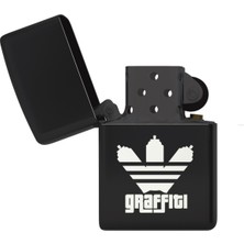 UltraMint Şık Siyah Graffiti Çakmak BLL4701, Pratik ve Taşınabilir Tasarım