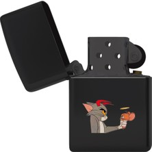UltraMint Tom ve Jerry Tasarımlı Siyah Çakmak, Pratik ve Şık Aksesuar