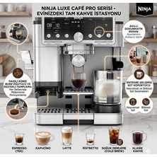 Ninja Luxe Café Profesyonel Espresso ve Filtre Kahve Makinesi - Çok Fonksiyonlu Ev Tipi Barista Makinesi, Soğuk Demleme Özellikli, Akıllı Dokunmatik Ekranlı, Süt Köpürtücü
