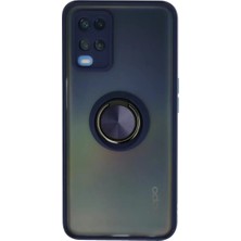 Starseven A54 4g Kılıf Montreal Yüzüklü Silikon Kapak - Lacivert