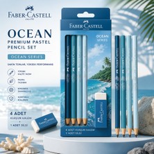 Faber-Castell Faber Castell Kurşunkalem Ocean 4'lü Blister +Silgi Set