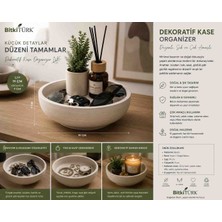 🏡 Bitkitürk El Yapımı Beton Dekoratif Kase Organizer | Anahtar, Takı ve Aksesuar Düzenleyici | Çok Amaçlı Dekoratif Kase 19 cm