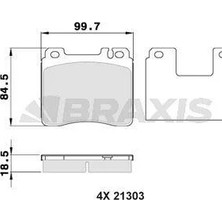 Braxis Fren Balatası On S-Class W140 9198 C140 9299