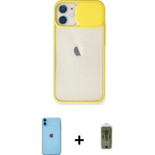 Marsilyan™- iPhone 11 Kılıf Vadi Çizgi - Siyah Joko Magic 5d Hayalet Cam + Neon Fosforlu Kamera Lens - Mı