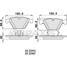Braxis Fren Balatası On Bmw E90 E91 E92 E93 E84