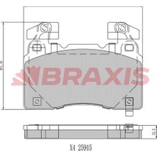 Braxis On Fren Balatası 18'' Opel Insıgnıa B 17
