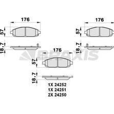 Braxis On Fren Balatası Grand Cherokee Iı 2.7crd 10 / 01GRAND Cherokee Iıı 5.7 V8 / 3.7 V6 06 / 05